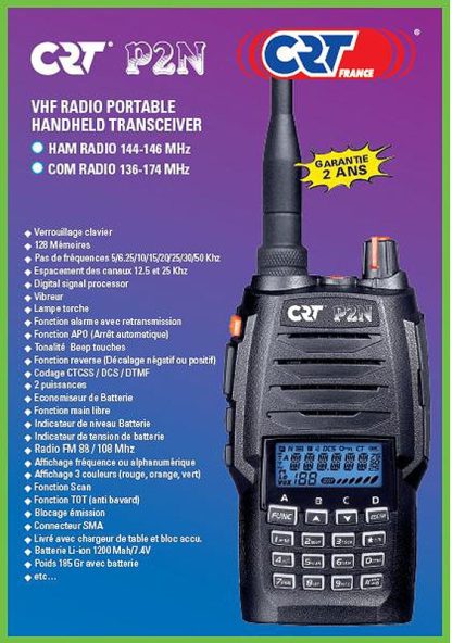 CRT P2 N Portatif VHF Radio-Amateur