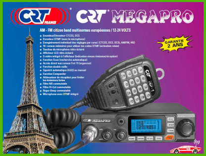 CRT MEGAPRO CB AM/FM CTCSS DCS