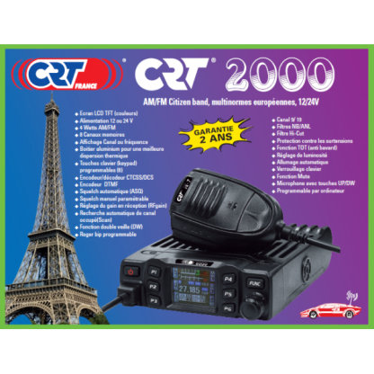 CRT 2000 CB AM/FM SQL AUTO 24/12V