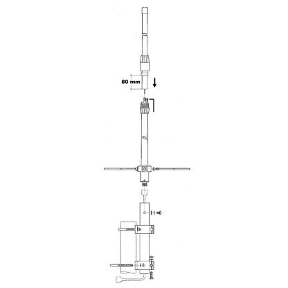 Sirio SA705 445MHz Antenne UHF 2.8M