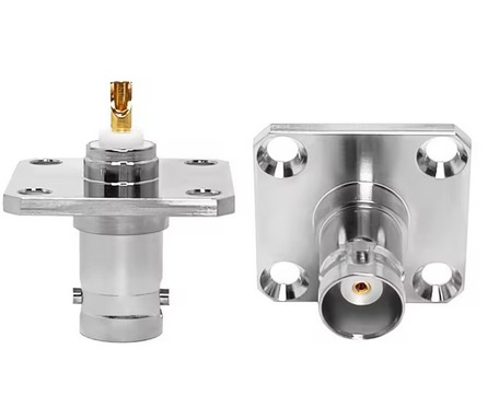 Connecteur-BNC chassis Prise BNC Femelle – Chassis 4 Trous