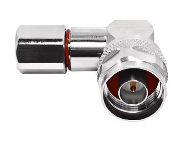 Connecteur-coude-90-male-N Connecteur mâle type N (à vis de serrage, sans soudure) pour câbles coaxiaux LMR400/RG8/RG213/RG214